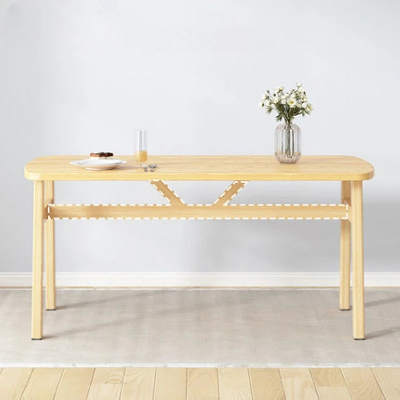 Modern Minimalist Small Apartment Dining Table Set 4 Chairs Rectangular Extendable Foldable Space Saving Kitchen Table Furniture