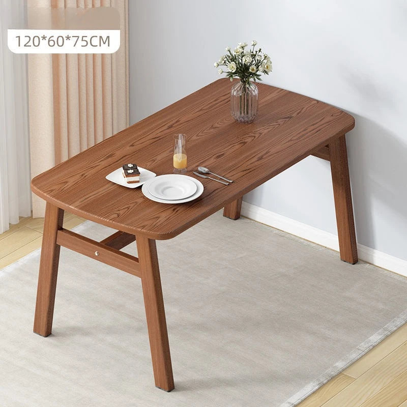 Modern Minimalist Small Apartment Dining Table Set 4 Chairs Rectangular Extendable Foldable Space Saving Kitchen Table Furniture