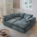 Modern Modular Sectional Sofa Cloud Couch Oversized Deep Seat Comfy Sofa for Living Room Furniture with Removable Cushions