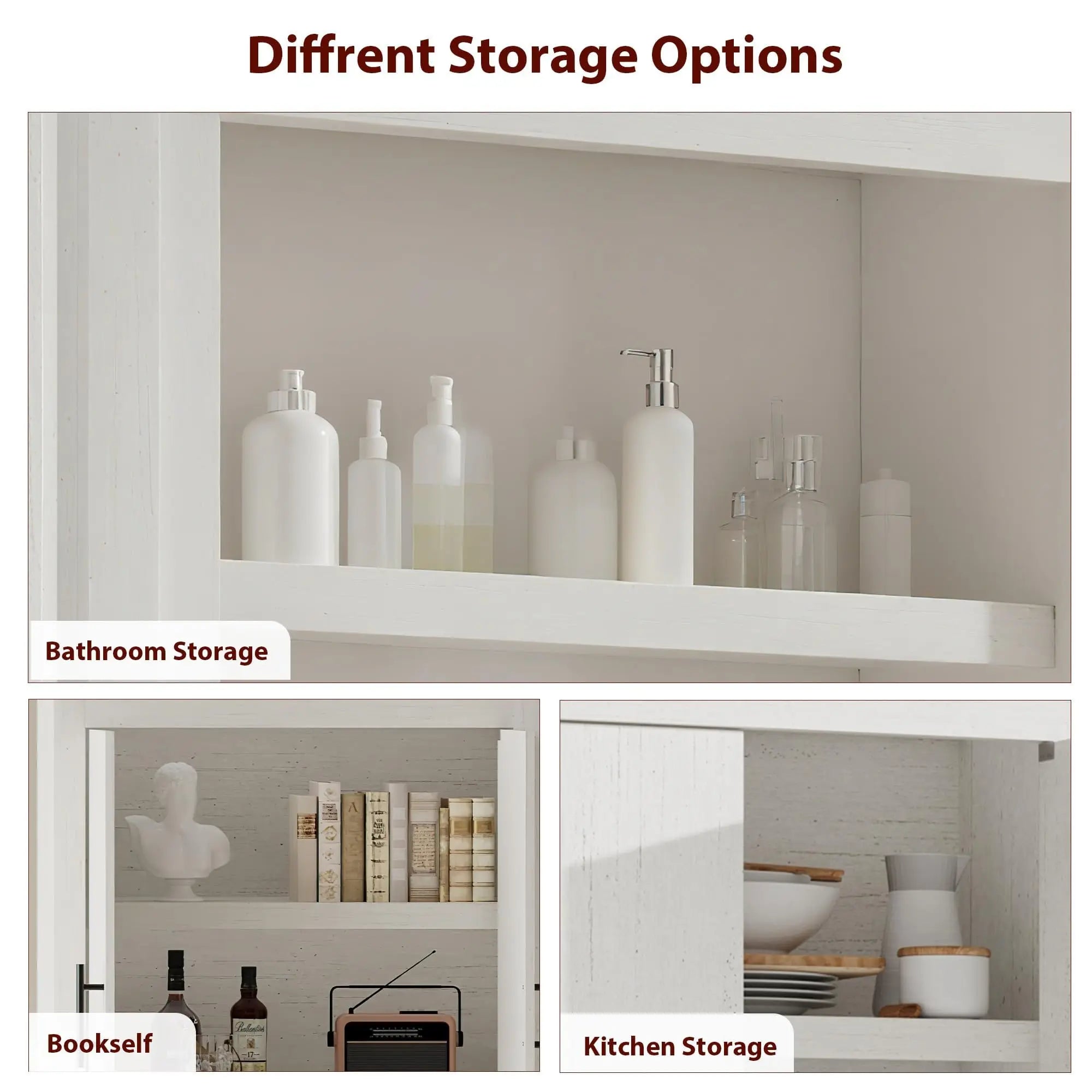 Farmhouse Tall Kitchen Pantry Cabinet 70 5 Inch Freestanding Wood Cupboard With 4 Doors Adjustable Shelves Anti Tip Large Storage For Kitchen Dining Or Living Room Antique White Wooden